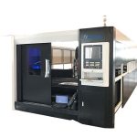3000w serat mesin pemotong logam cnc laser gantri ganda struktur nyopir